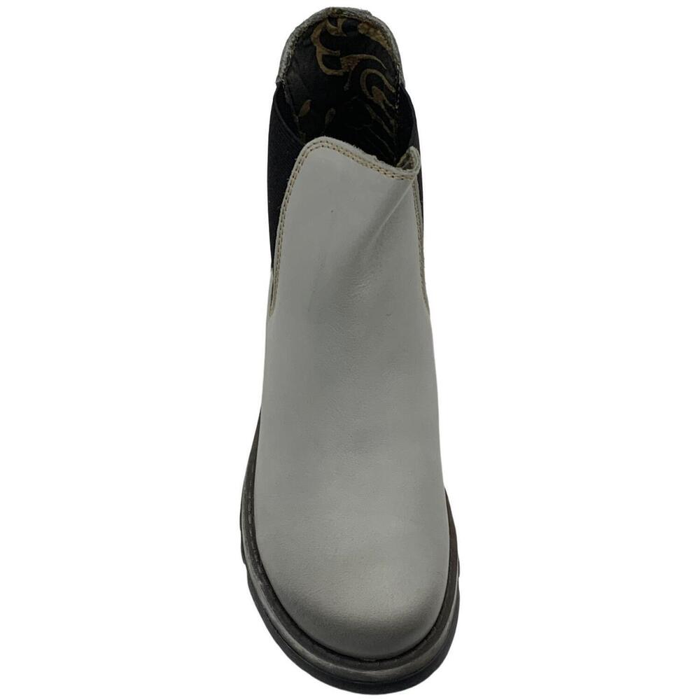 FLY London Women's Leather Chelsea Boots Salv Military Cloud - Medium - Picture 2 of 3